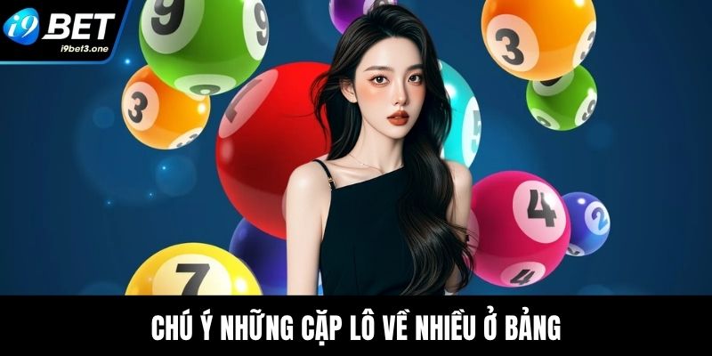 Chú ý những cặp lô về nhiều ở bảng